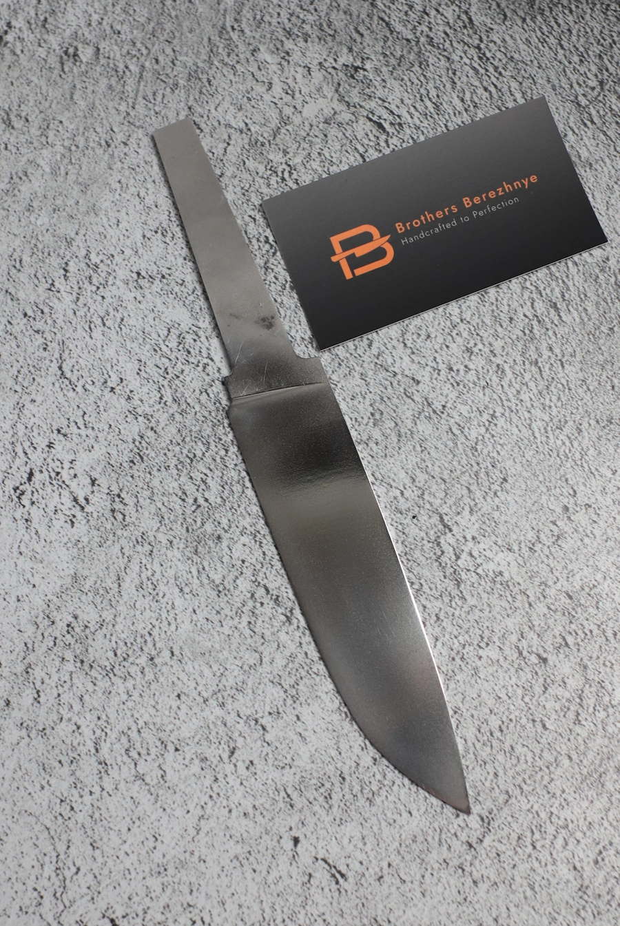 Knife blade blank made of N690 stainless steel, satin finish – 205 mm, 61 HRC – Brothers Berezhnye Knife blade blank made of N690 stainless steel, satin finish – 205 mm, 61 HRC – Brothers Berezhnye
