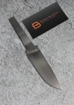 Böhler N690 knife blade blank – 214 mm, cryo-treated, flat bevels, sandblasted and polished, 61–62 HRC – Brothers Berezhnye