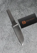 Böhler N690 knife blade blank – 214 mm, cryo-treated, flat bevels, sandblasted and polished, 61–62 HRC – Brothers Berezhnye