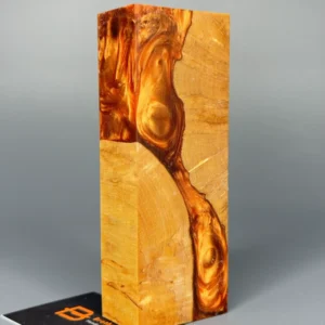 Hybrid Block: Karelian Birch & Acrylic #026