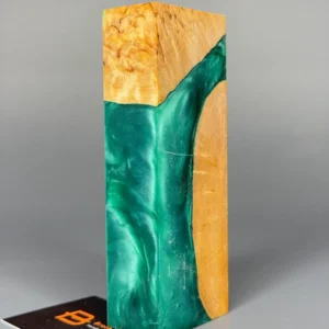 Hybrid Block: Karelian Birch & Acrylic #028