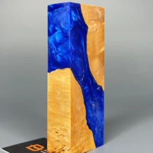 Hybrid Block: Karelian Birch & Acrylic #029