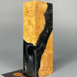 Hybrid Block: Karelian Birch & Acrylic #030