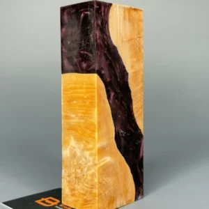 Hybrid Block: Karelian Birch & Acrylic #031