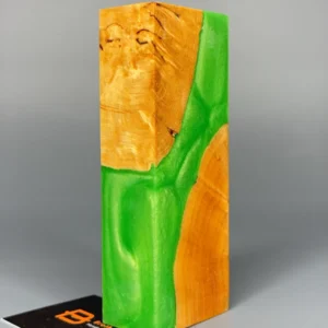 Hybrid Block: Karelian Birch & Acrylic #032