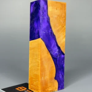 Hybrid Block: Karelian Birch & Acrylic #033