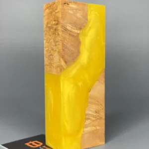 Hybrid Block: Karelian Birch & Acrylic #034