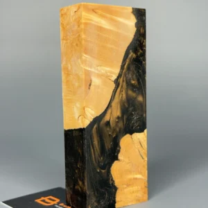 Hybrid Block: Karelian Birch & Acrylic #035