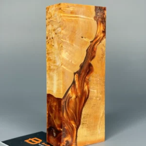 Hybrid Block: Karelian Birch & Acrylic #036