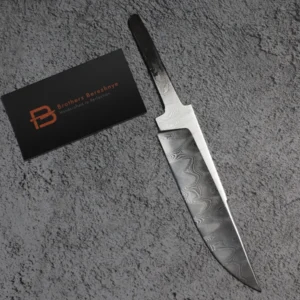 Hand-forged knife blade – Х12МФ core with stainless damascus jacket, 205mm