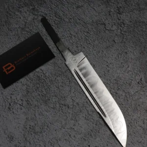 Hand-forged knife blade – Х12МФ core with stainless damascus jacket, 205mm