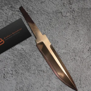 an Mai knife blade blank with K340 core, copper interlayer and stainless cladding – 215 mm, 62 HRC – Brothers Berezhnye