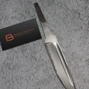 San Mai blade blank with K340 steel core, stainless cladding and nickel line – 225 mm, 62 HRC – Brothers Berezhnye