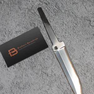San Mai knife blade blank with K340 core, copper interlayer and stainless cladding – 215 mm, 62 HRC – Brothers Berezhnye