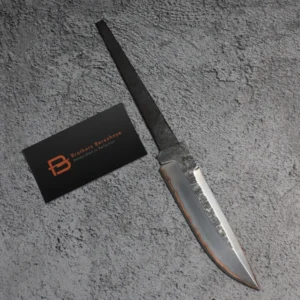 San Mai knife blade blank with K340 core, copper interlayer and stainless cladding – 215 mm, 62 HRC – Brothers Berezhnye